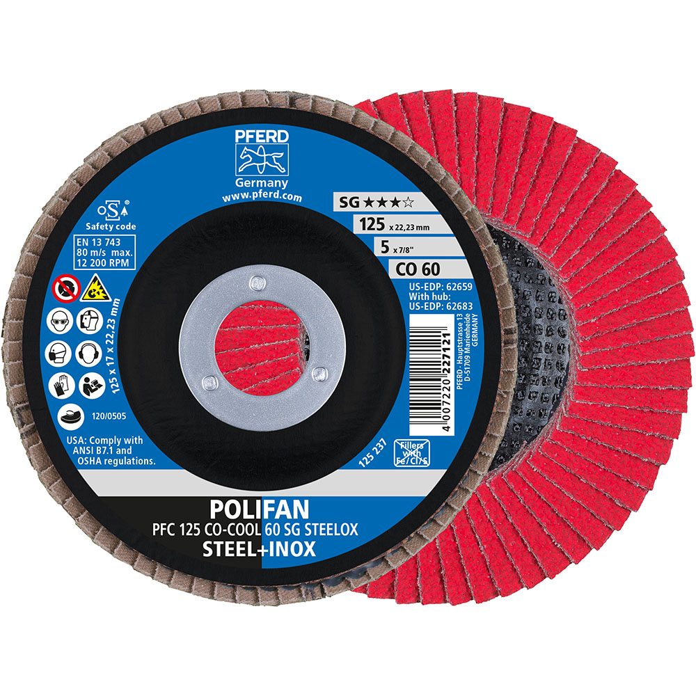 POLIFAN-Fächerscheiben PFC 125 CO-COOL 60 SG STEELOX