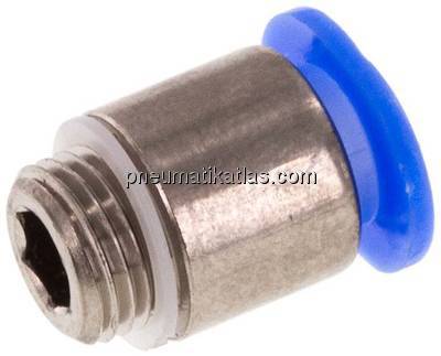 Gerader Steckanschluss M 8x0,75-6mm, Mini m. Innensechskt. Gerader Steckanschluss M 8x0,75-6mm, Mini m. Innensechskt.