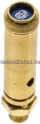 TÜV-Sicherheitsventil G 1/4" (DN8), 43,40 bar, Messing