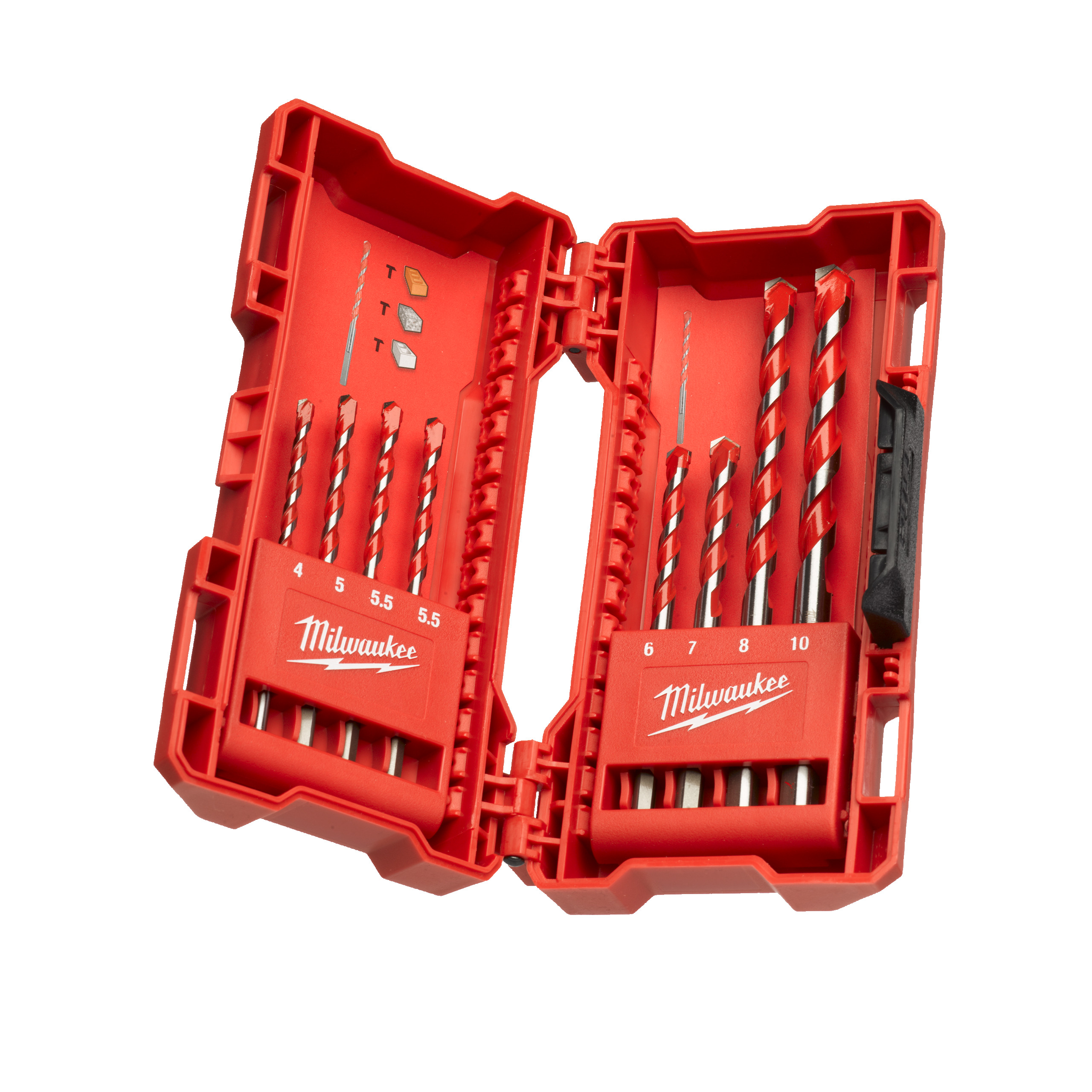 Premium Betonbohrer Kassette 8 teilig 4/5/5,5/5,5/6/7/8/10 mm