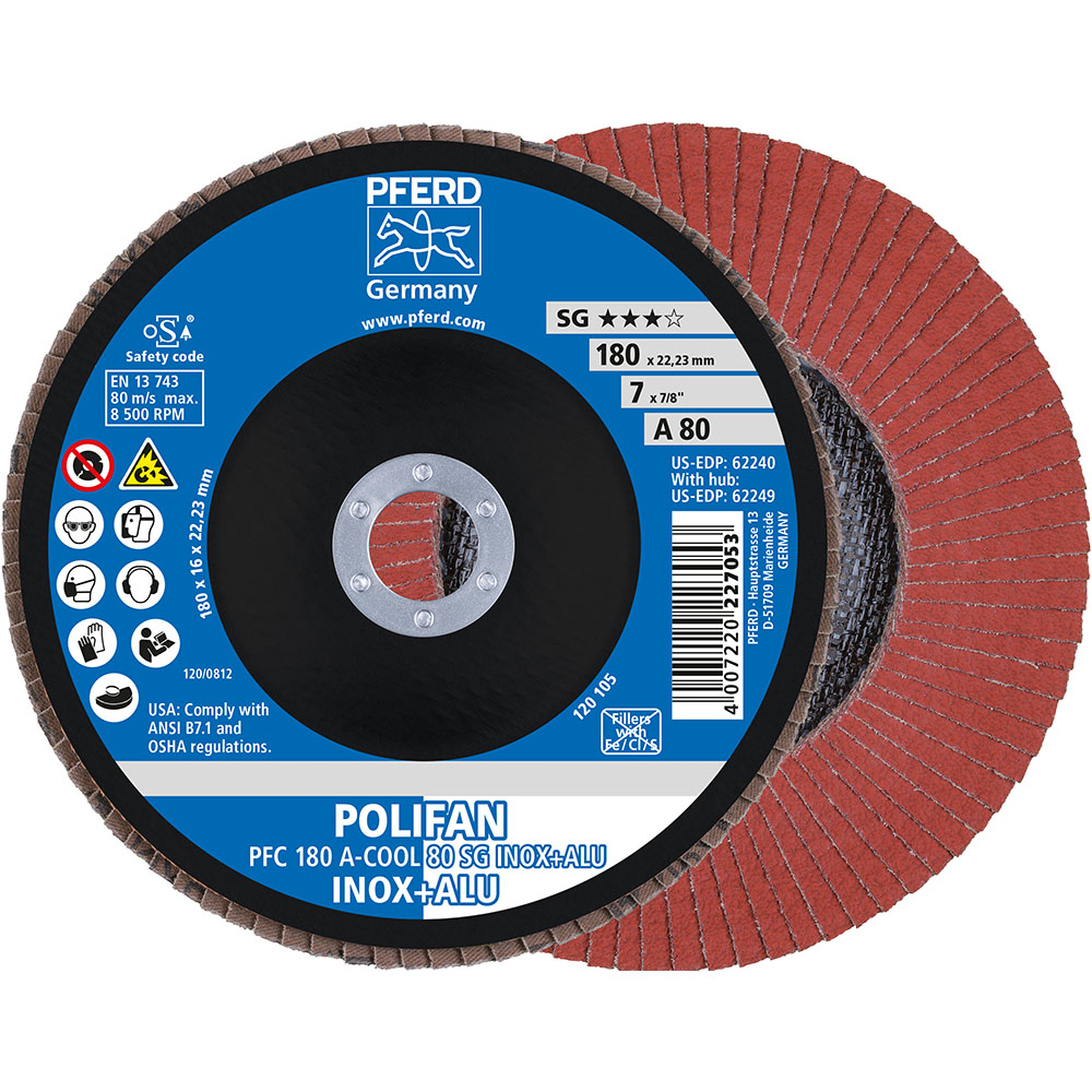 POLIFAN-Fächerscheiben PFC 180 A-COOL 80 SG INOX+ALU