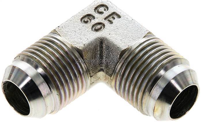 90°-Winkel,UNF 7/8"-14 AG (JIC), Stahl verzinkt
