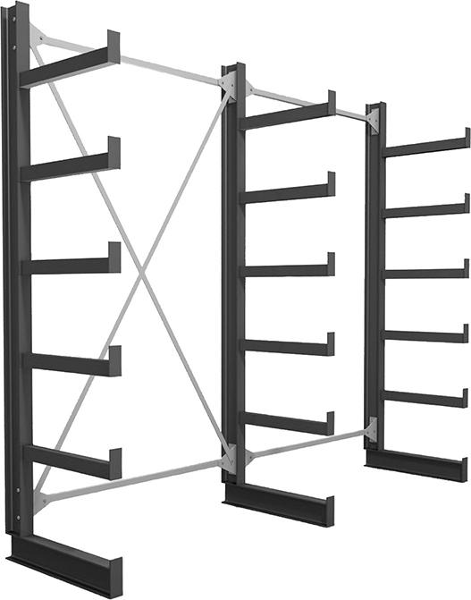 2 Felder/3 Ständer Tragkr. /Arm 200kg Ständerlast/Seite 1000 kgStänderprofil: IPE 100 2 Felder/3 Ständer Tragkr. /Arm 200kg Ständerlast/Seite 1000 kgStänderprofil: IPE 100