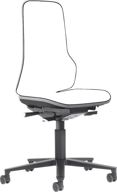 Artikelhauptbild Bimos Arbeitsstuhl grau,ohne Polster Sitzhöhe 450-620 mm mit Rollen