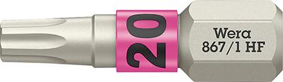 Bit zähhart 1/4" DIN 3126 C6,3 T20x25mm Haltefunktion Wera