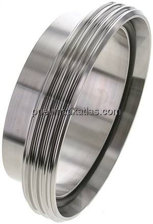 Gewindestutzen (Milchgewinde) Rd 160 x 1/4"-129,0mm, 1.4404 Gewindestutzen (Milchgewinde) Rd 160 x 1/4"-129,0mm, 1.4404