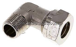 Winkel-Schneidringverschraub. R 1/2"-18 L (M26x1,5), Messing vernickelt Winkel-Schneidringverschraub. R 1/2"-18 L (M26x1,5), Messing vernickelt