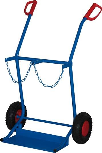 Stahlflaschenkarre 150 kg2x20 l Lufträder VarioFit