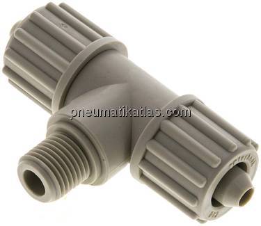 T-Verschraubung G 1/4"-12x6mm, Polypropylen