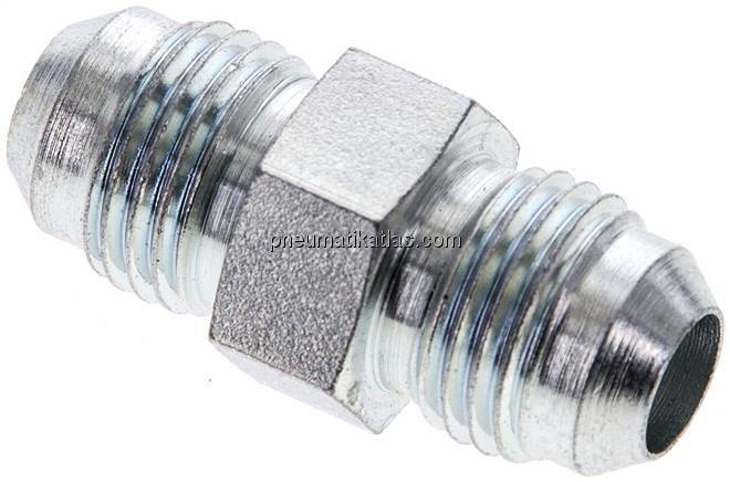 Doppelnippel UNF 9/16"-18(JIC)-UNF 9/16"-18(JIC), Stahl verzinkt