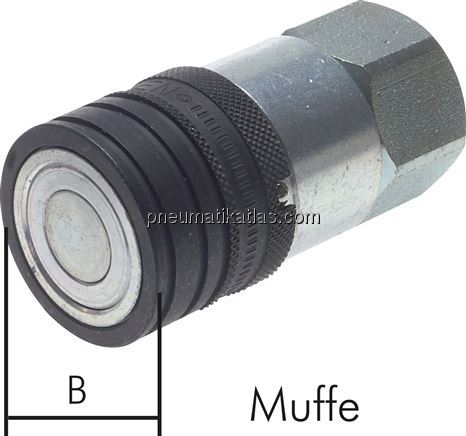 Exemplarische Darstellung: Flat-Face Kupplung mit 