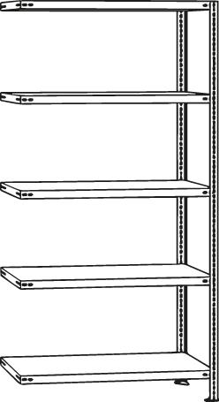 Artikelhauptbild Schraubregal AR 70 kg 2000x1000x500mm 5Böd verzSCHULTE Lagertechnik
