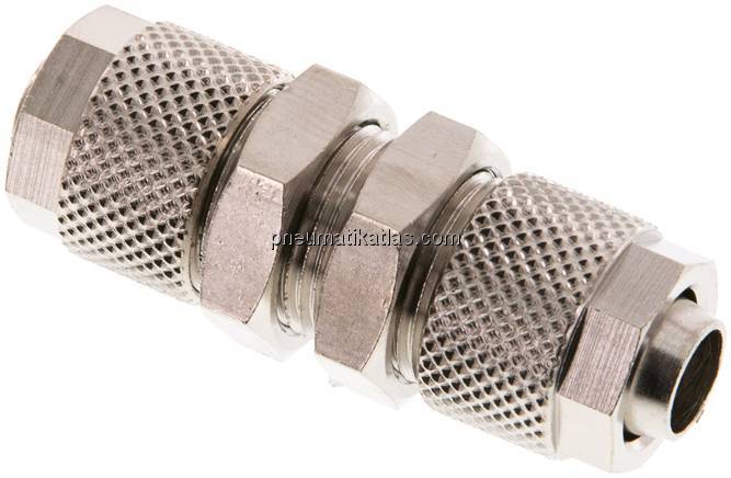 Schott-Verschraubung 10x8 - 10x8mm, Messing vernickelt