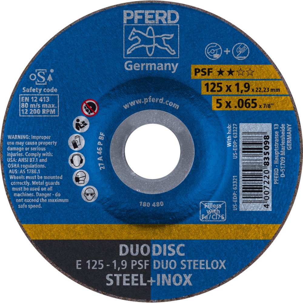 Trennscheiben E 125-1,9 PSF DUO STEELOX