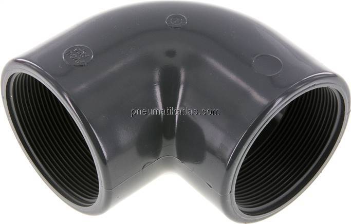 90°-Winkel Rp 2-1/2" (IG), PVC-U