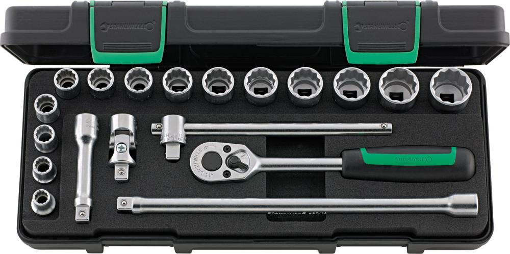 Steckschlüssel-Garnitur 3/8" 45/14/5I KN 19-teilig Stahlwille Steckschlüssel-Garnitur 3/8" 45/14/5I KN 19-teilig Stahlwille