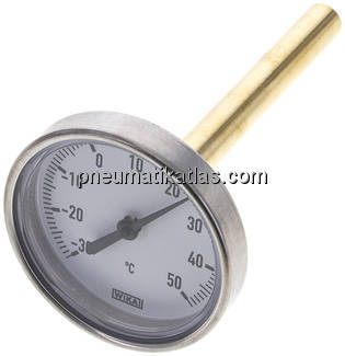 Bimetallthermometer, waagerecht D63/-30 bis +50°C/100mm