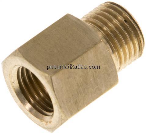 Reduzierstück G 1/4"(AG)-M 12x1,25(IG), Messing