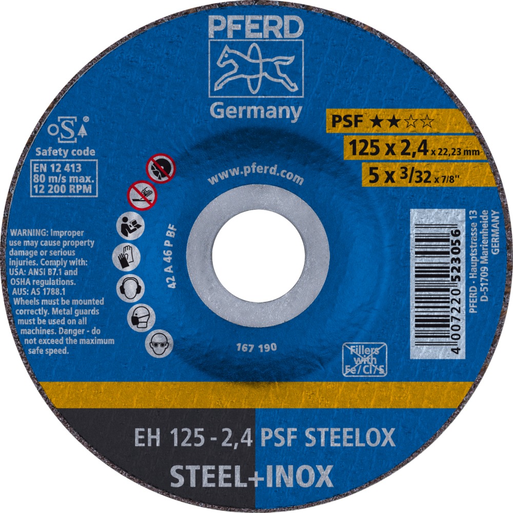 Trennscheiben EH 125-2,4 PSF STEELOX