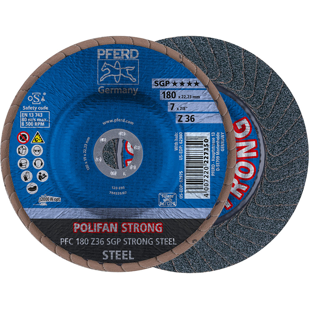 POLIFAN-Fächerscheiben PFC 180 Z 36 SGP STRONG STEEL