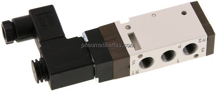 5/2-Wege Magnetventil, G 1/8", Federrückstellung, 24 V AC