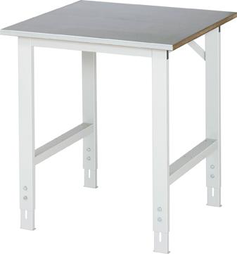 Arbeitstisch Tom - Stahlblechbelag-Platte B750xT8 00xH760-1080mm Stahlblechbelag-Platte
