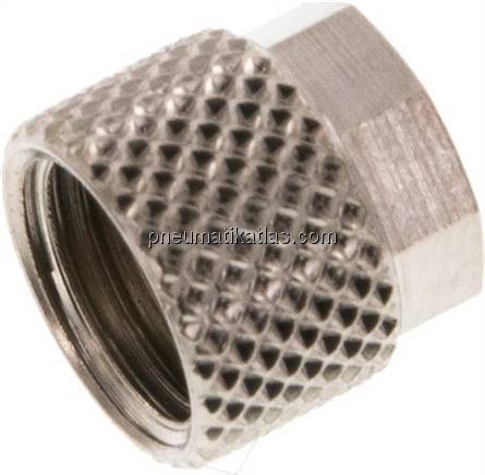 CK-Überwurfmutter 6x4mm(M 10x1), Messing vernickelt