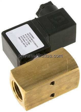 3/2-Wege Vakuumventil, G 1/2", -0,9 bis 6bar, 230 V AC