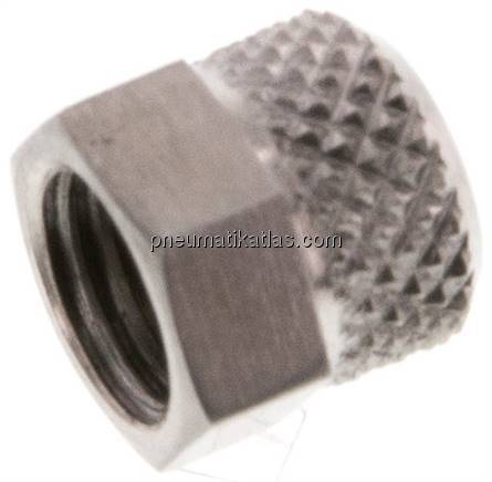 CK-Überwurfmutter 6x4mm(M 8x1), 1.4571
