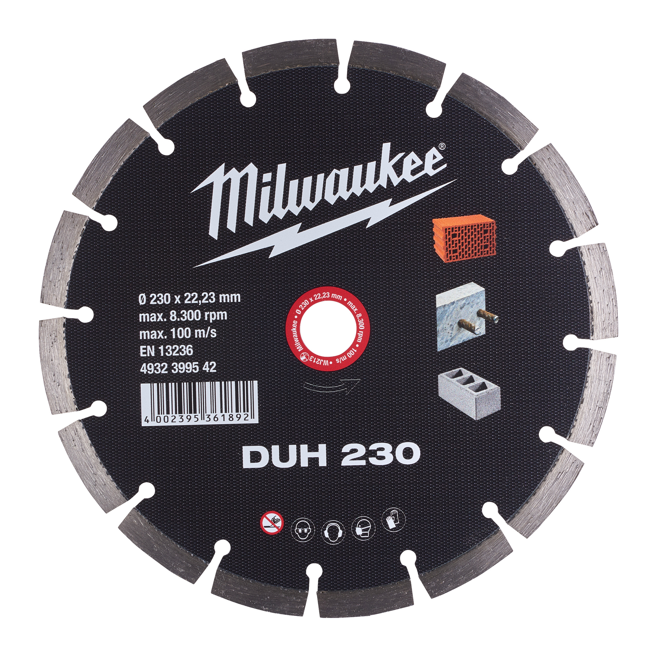 Diamanttrennscheibe DUH 230 mm für harte Materialien