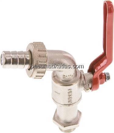 Messing-Kugelauslaufhahn G 3/8"-13 (1/2")mm, -0,9 bis 15bar