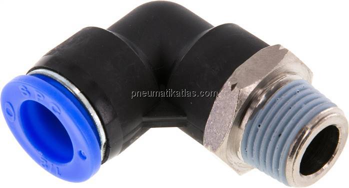 Winkel-Steckanschluss NPT 3/8"-1/2" (12,7 mm), IQS-Inch