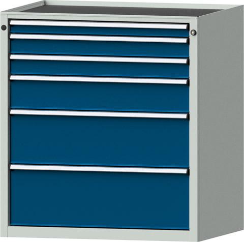 Schubladenschrank 3005 750x600mm, 6 SL,7035/5010
