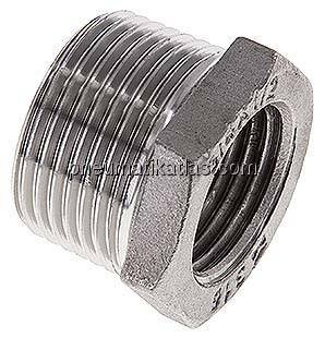 Reduziernippel NPT 3/4"(AG)-NPT 1/2"(IG), 1.4408