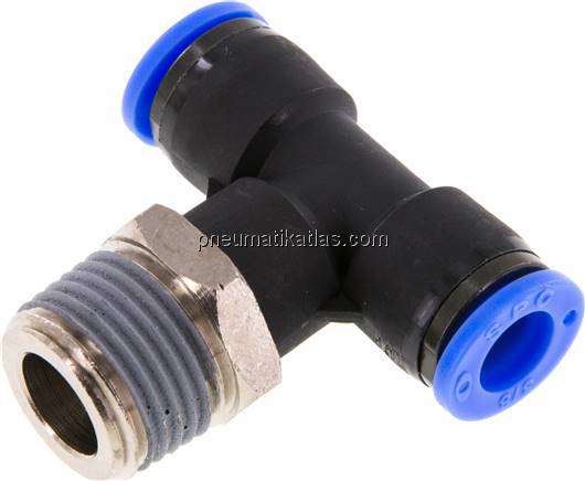 T-Steckanschluss NPT 1/2"-3/8" (9,52 mm), IQS-Inch