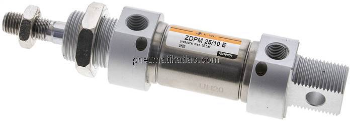 ISO 6432-Zylinder, doppeltwirkend, Kolben 25mm,Hub 10mm