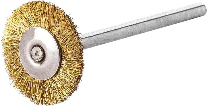 Miniatur-Rundbürste Messing gew. 22x0,1mm Lessmann