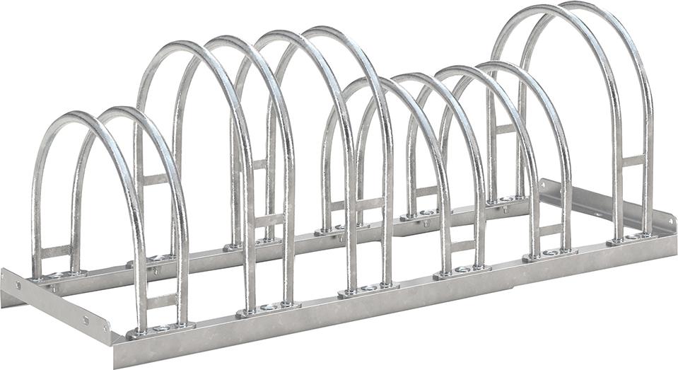 Fahrrad-Bogenparker zweiseitig, verzinkt L 1050 mm, 6 Plätze