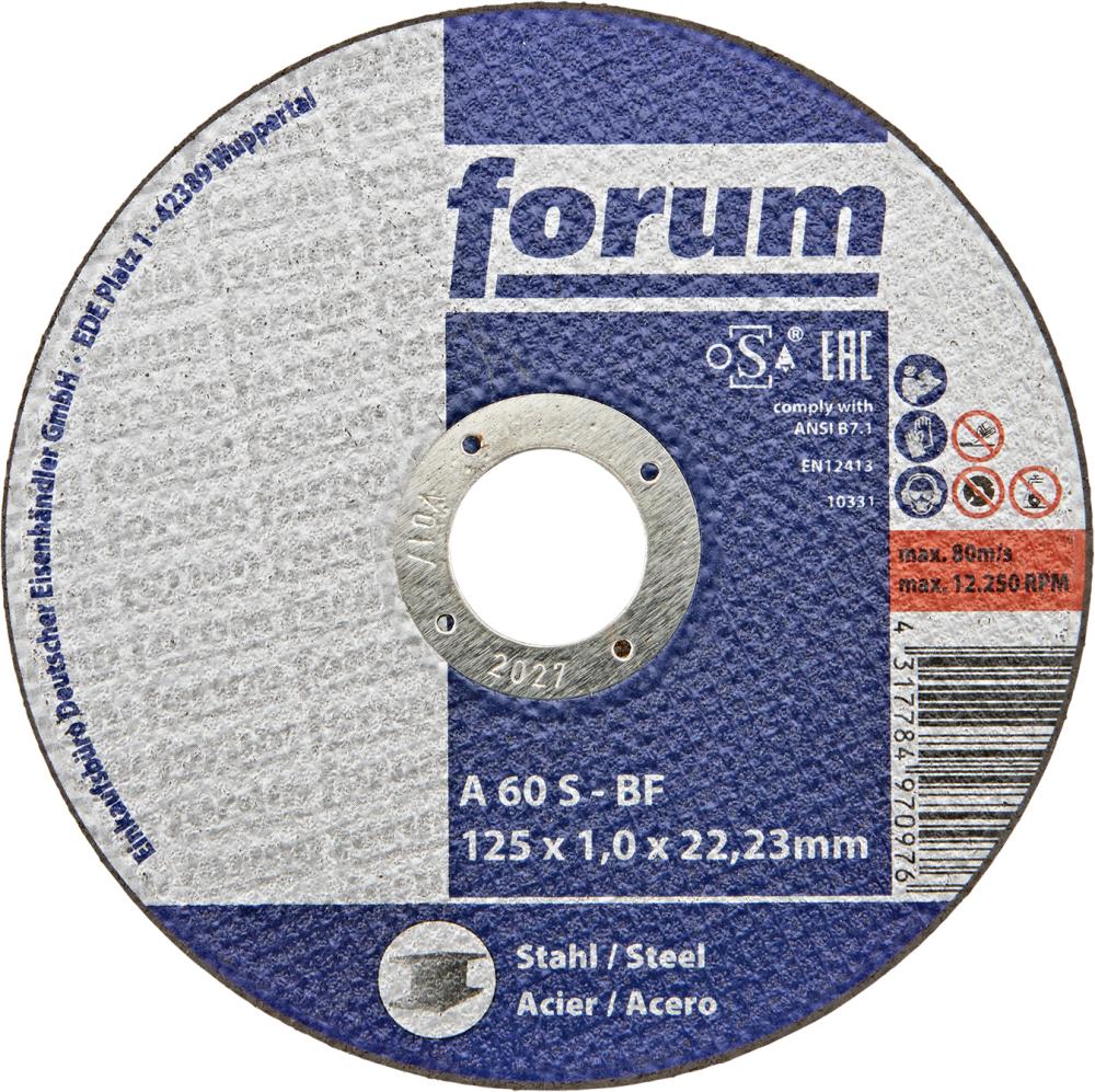 Trennscheibe Stahl 125 x 1,0 mm, T41 gerade FORUM