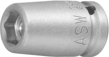 Kraft- Steckschlüsseleinsatz mit Magnet 1/4" 13mm ASW