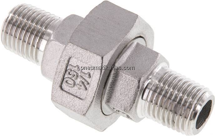 Doppelnippel trennbar R 1/4"-R 1/4", 1.4408