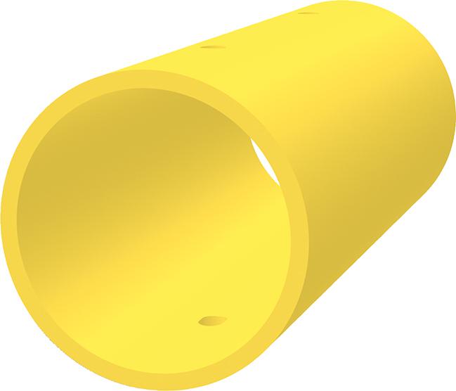 Rundholm B400-929 mm für Barriere Charlie D160 mm gelb VE = 2 Stück