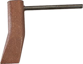 Kupferstück Hammerform m.Eisenstift gekröpft für Propan-Handgriff 500 g GCE