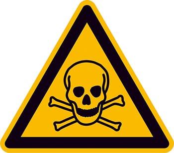 Warnschild Aluminium SL 200 mm Warnung vor giftigen Stoffen