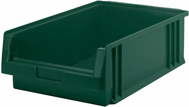 Sichtlagerkasten PLK 1c B315xT500xH150 mm grün LA-KA-PE