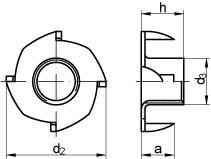 ART 88108 Einschlagmuttern St. M 10x13 galv. verzinkt gal Zn Artikelbild