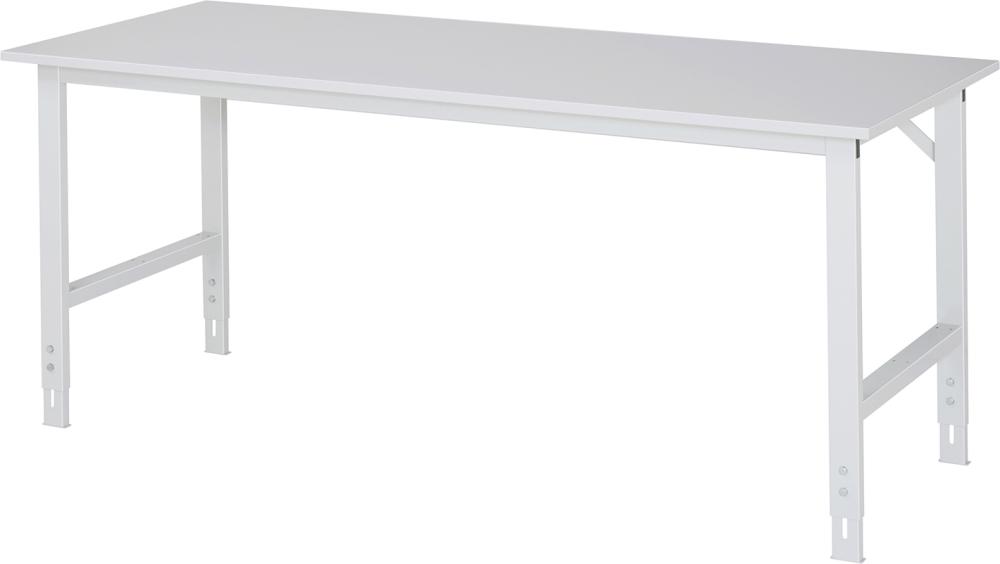 Arbeitstisch Tom - EGB-Melamin-Platte B2000xT800x H760-1080mm EGB-Melamin-Platte