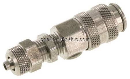 Schott-Kupplungsdose (NW5) 6x4mm Schlauch, Edelstahl