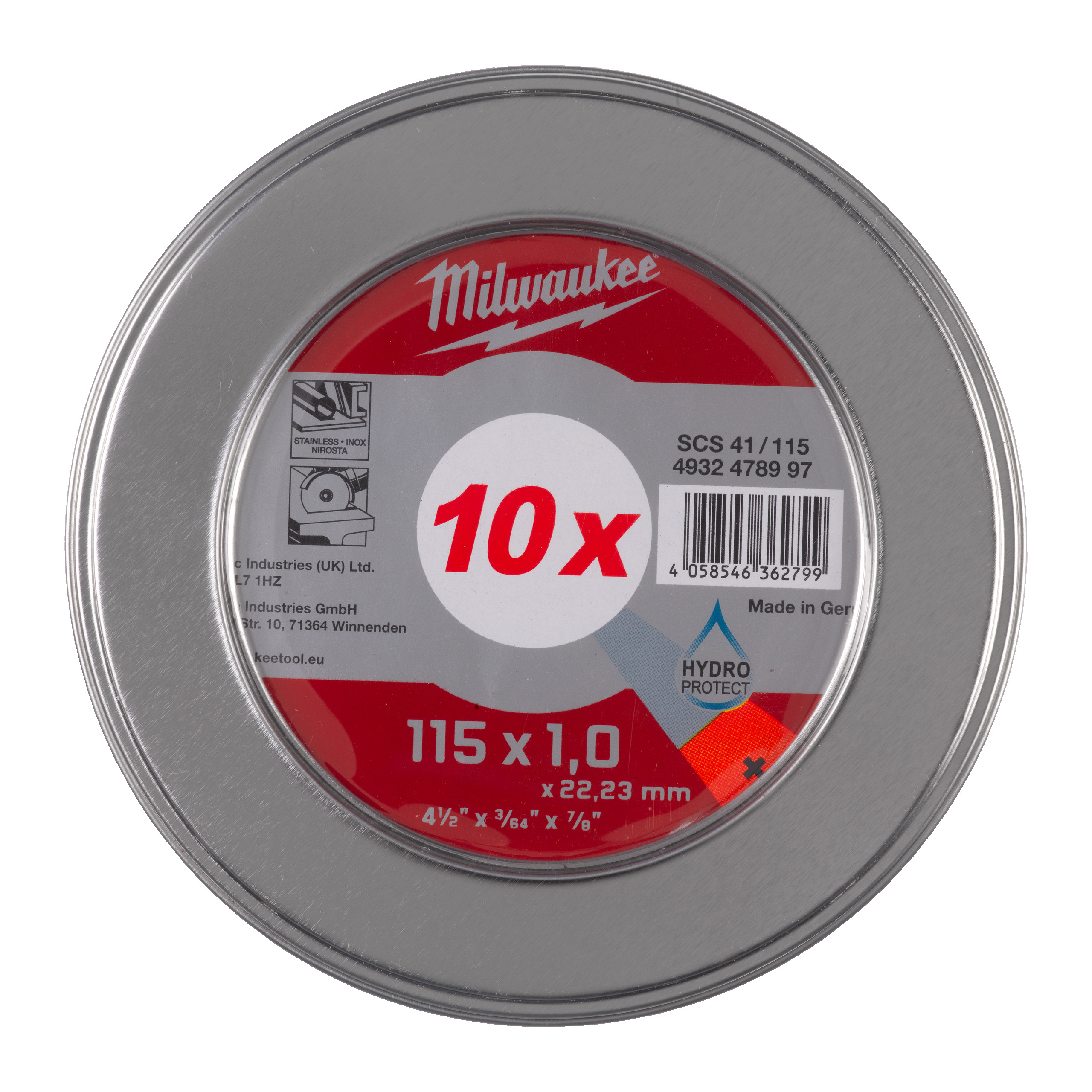 Metalltrennscheibe PRO+ INOX 115 mm 10 x SCS41 1 mm in Metallbox