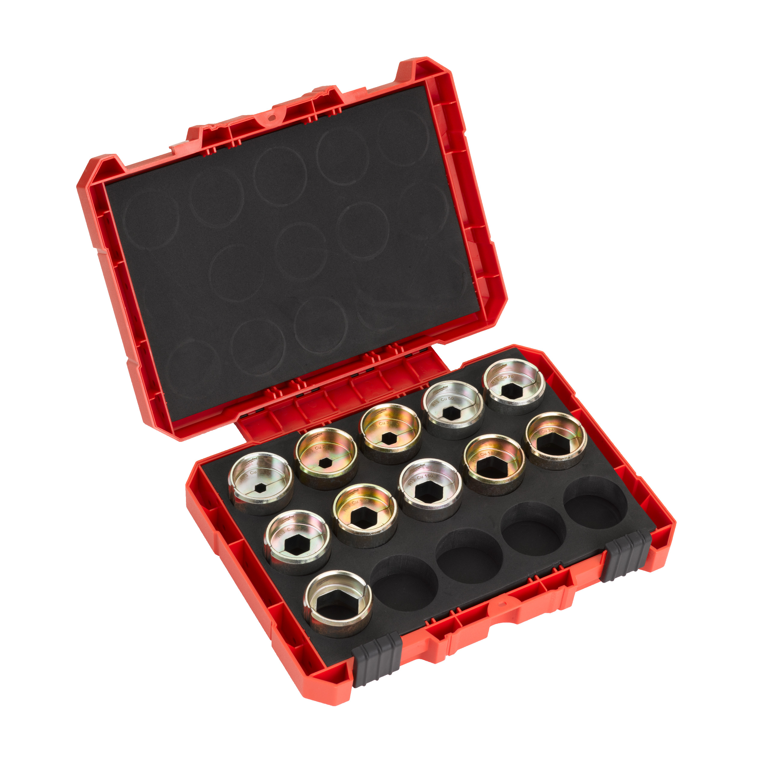 Presseinsatz für hydraulisches Akku Presswerkzeug R13 Cu 11 teiliges Set 16 300 mm